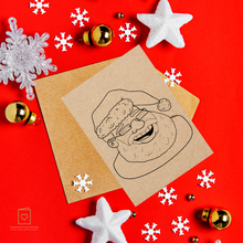 Load image into Gallery viewer, Black Santa holiday card
